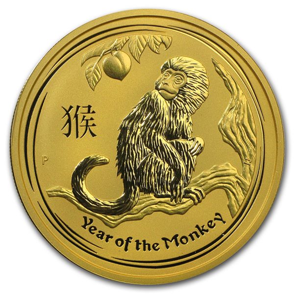 Lunar Aap 2 troy ounce gouden munt 2016