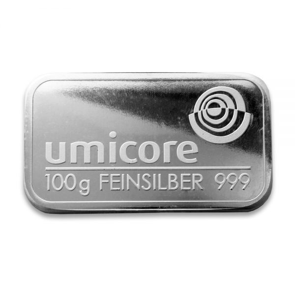 Umicore 100 gram zilverbaar