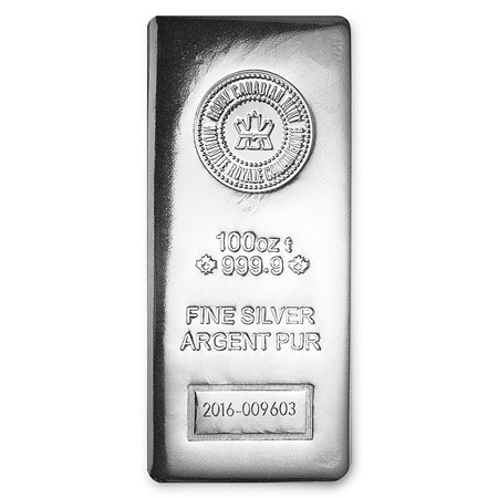 BTW-vrij zilver: 100 troy ounce zilverbaar