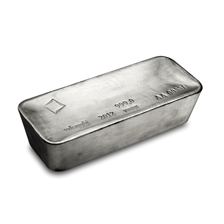 Kreek as timmerman BTW-vrij zilver: 1000 troy ounce zilverbaar kopen - Aullure