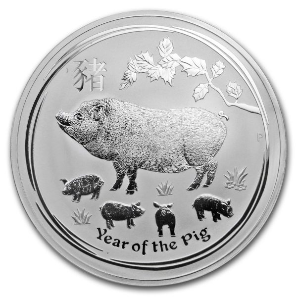 Lunar Pig 1 kilo zilveren munt 2019