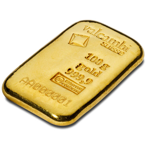 Valcambi 100 gram goudbaar
